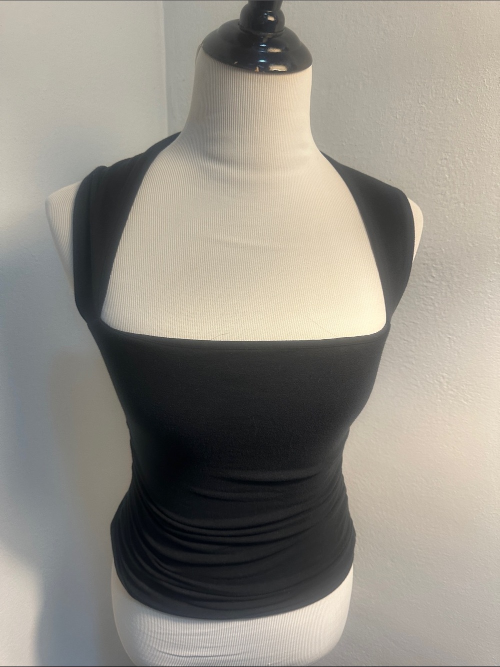 Abercrombie & Fitch Black Women’s Sleeveless Fitted Top Small Square Neck New